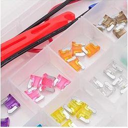 CALANDIS Motorcycle Car Boat Mini Fuse Replacement Kit 2A/3A/5A/7.5A/10A/15A/20A/25A/30A/35A - Fuse Puller Included-image-43