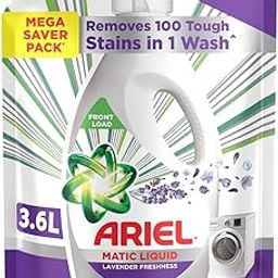 Ariel Liquid Detergent Front Load - 3.6L with Lavender freshness fragnance| Removes 7 day dried-in Stains in 1 wash inside Washing Machine | Protects Colours | Dissolves Faster-image-45