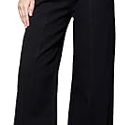 Black High Waist Seam Detail Straight Jeans-image-79