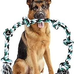 Large Dog Rope Toys for Aggressive Chewers Dog Rope Pet Tug Toy Cotton Rope Dog Chew Toys for Large Dogs Tug of War Toy Strong Chewing Teething Training Interactive Dog Rope Toy-image-21
