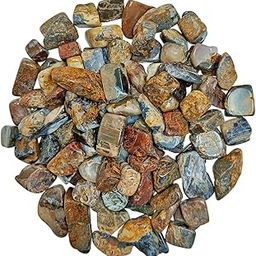 9Dzine Crystal Pietersite Tumble Stone Pebble Pietersite Crystals Raw Tumbled Gemstone for Reiki Healing Vastu Correction Gravels for Aquarium Home Décor Garden Table 50 Gm-image-30