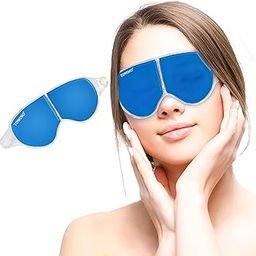 Eye Mask With Cooling Gel Eye Mask For Dark Circles, Dry Eyes, Cooling Eyes, Pain Relief, Redness, Eye Patches Eye Cooling Gel Pads For Women & Men (Blue)-37