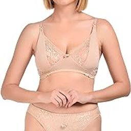 MUNCHUN Women’s Full Coverage Nylon Bra and Panty Set – Seamless Comfortable Lingerie for Daily Comfort and Support-image-81
