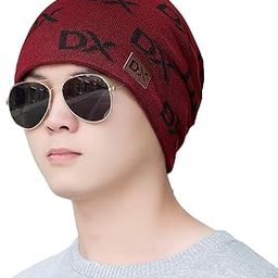 Imported Casual and Formal Men's and Women's Woolen Inside Fur Warm Winter Hat Unisex-Adult Soft Wool Slouchy Stylish Skull Beanie Cap (4018, Red)-image-12