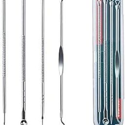 Stainless Steel Blackhead Remover & Pimple Blemish Remover Tool Set | 4-Piece Extractor Kit for Face, Nose, and Acne Treatment |-3