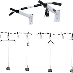 GERMANTECH FITNESS Pull Up Bar Wall Mounted Chin Up Bar with Lats Bar, Tricep Bar, U Bar and Solid Fitness for Home Gym-(Color White) Without Weight-picture-17