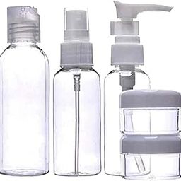 Scarlet Line Refillable Empty Atomizer Mist Spray Bottle, Dispenser, Flip Top Bottle, Jar Plastic Sanitizer, Toiletries Travel Kit For Women_Pack 5-50