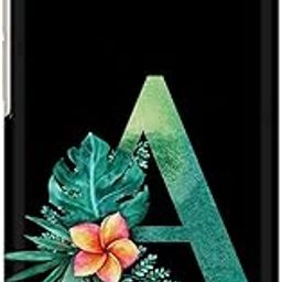 NDCOM for VIVO Y51L Back Cover A Alphabet Green Floral Name Initial Letter Printed Hard Case-picture-31