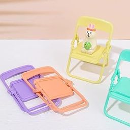 TDF Super Cute Chair Shape Mobile Phone Holder (Pack of 2) | Phone Stand, Foldable, Support Base, Durable, Portable, Attractive, Multicolor-14
