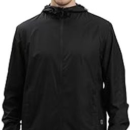 Men Nylon Solid Black & Navy Zipper Hooded Reversible Windcheater Jacket-image-3
