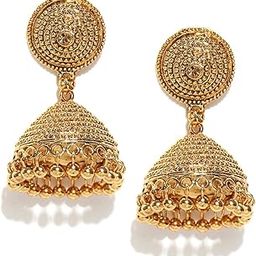 Gold-Toned Ethnic Jhumki Earring-ZPFK6632-13