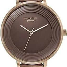 Poze Quartz Analog Brown Dial Mesh Strap Watch for Women-image-25