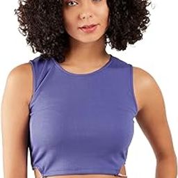 Women and Girls Polyester Round Neck Sleeveless Solid Casual Tank Top-image-2