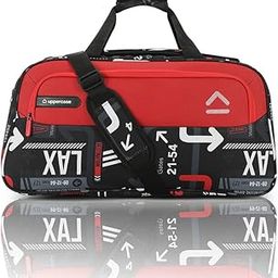 JFK 55 Cm Duffle Bag | 44 LTS |Dust Resistant Travel Polyester Duffle Bag | Spacious Main Compartment|Adjustable Shoulder Strap | Sustainable Duffle Bags for Women & Men|(Red)-picture-27