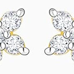 giva 14K Yellow Gold Frilly Flower Diamond Earrings| Gifts for Women | With Certificate of Authenticity and BIS-Hallmarked Gold Jewelry-picture-12