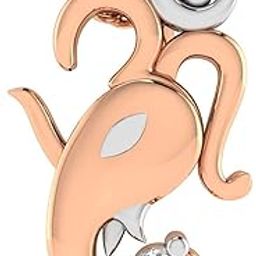 18KT Rose Gold and American Diamond Pendant for Women-image-32
