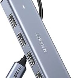 UGREEN USB C Hub 4 Ports with 5V/2.4A Power Supply, Type C Splitter Powered with 4 USB 3.0 for PC Laptop Tablet Phone Compatible with MacBook iMac iPad iPhone 16/15 Pro Max Galaxy S24 (0.15M)-13