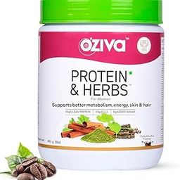 OZiva Protein & Herbs for Women (Cafe Mocha) I Manage Weight, Energy & Metabolism | Clean Protein, Shatavari, Green Tea I No Added Sugar, 1lbs (453gm)-62