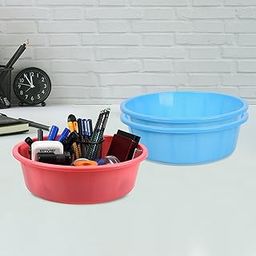 Pack of 3 Desk Organizer | Stationery Organizer | Multipurpose Storage Organizer | Office Supplies for Pen-Pencil-Staplers | Desktop Organizer | 6 LTR | Sky Blue & Pink-image-99