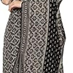 Blue Printed Silk Blend Straight Kurta With Trousers & Dupatta-picture-14