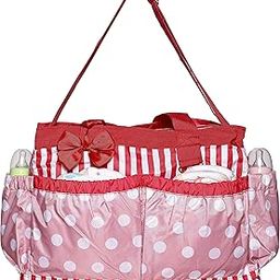 xcluma Baby Diaper Bag, Mothers Maternity Bag with Changing Sheet (Red)-image-14