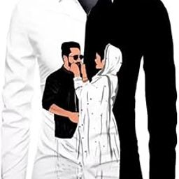 Men's Polycotton Regular Fit Printed Unstitched Shirt Fabric 2.25 Meters with Elegant Design For Casual Outings, Parties, Festivals (White)-image-65
