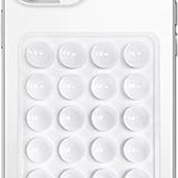 Galundge Silicone Suction Phone Case Mount, Non Slip Sticky Phone Grip for Cellphone, Silicon Adhesive Suction Cup Phone Mount, Strong Grip Holder for Selfies and Videos (White)-29