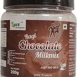 Laks Ragi Chocolate Milkmix, Natural Powder Mix, No Preservatives, 200g-10