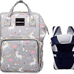 LittleTrove Combo of Premium Baby Diaper Backpack and Baby Carrier for Parents and Babies-picture-17