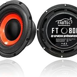 FABTEC 8 Inch Subwoofer with 150W RMS, 4-ohms with 600W Peak Power for Automotive & Home Theatre Bass Audio Systems (90db) (Color May Vary)-image-6