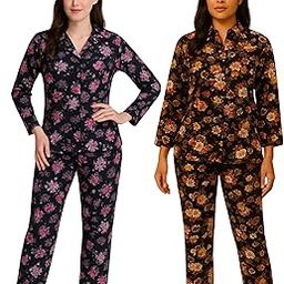 Women’s Printed Full Length Co-Ord Set Combo | Pack of Two-Piece Set - (Multicolour)-image-64