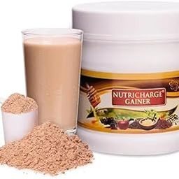 Nutricharge Gainer – 500g | Ayurvedic Weight Gainer Supplement | 17 Herbal Ingredients | Boosts Muscle Mass & Energy | 100% Vegetarian (500G, Pack of 1)-30