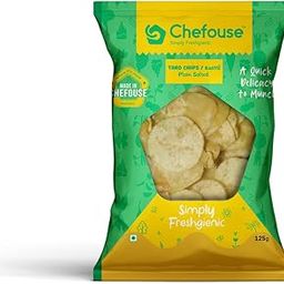 Chefouse Taro Chips Plain Salted - 125g, Crunchy Taro Snack, Lightly Salted Chips, Gluten-Free, Plant-Based Healthy Munch-image-62