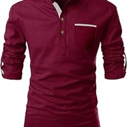 Men's Cotton Blend Fabric Full Sleeve Contrast Pocket Black Short Kurta-picture-39