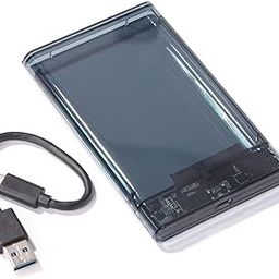 CARE CASE® USB 3.1 Type-C Mobile Hard Drive Disk Case 8TB Transparent 2.5 inch SATA HDD SSD (Transparent Black)(CC-TP-3.1BLK)-2