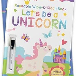 Let's be a Unicorn - Reusable Wipe And Clean Activity Book: With 15 Wipe And Clean Sheets-12