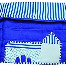 YAAH CREATION Stylish Hut Design Sewing Machine Cover (Blue Colour)-image-4