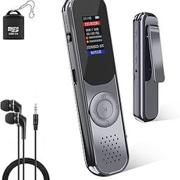 Digital Voice Recorder 32GB MP3 Playback Axismink Long Lasting Recording Device with Portable Noise Reduction Chip for Lectures, Classroom, Meetings, Interviews,-9