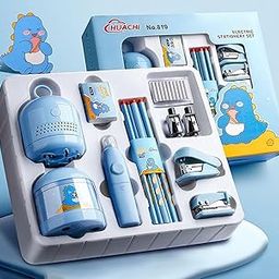 Magicwand Battery Operated Pencil Sharpener,Electric Eraser,Vacuum Cleaner Stationery Set with 10 Eraser Refills for Kids,Adults for Home Office School【Blue】-27