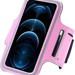 Nplus India Sports Armband for Apple iPhone XR - Sleek Baby Pink, Secure Fit, Adjustable Strap, Headphone Access, Key Pocket - Ideal for Running, Gym, and Outdoor Activities-image-91