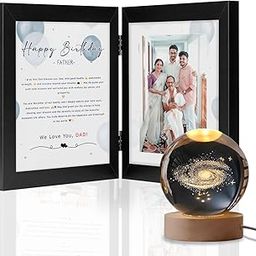 Giftway Personalised Folding Custom Photo Frame with 3D Crystal Lamp | Dad Birthday Gift for Father, Papa, Daddy |Creative Gifts for Men & Parents - Pack of 2-image-8