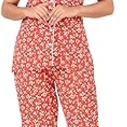 Women Night Suits - Night Dress for Women - Front Open Shirt & Pyjama Set - Nightwear for Women (NS3)-17