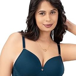Women Solid Polycotton Lightly Padded Non Wired 3/4th Coverage Bra - LE 227-image-13