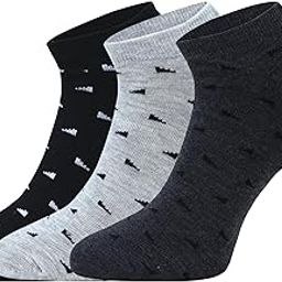 Men's Socks I Non-Slip Ankle Length Combed Cotton Stylish Polka Dot Design with Extra Softness I Lightweight Free Size Comfortable for Daily Gym Sports Casual Running - Pack of 3-image-71