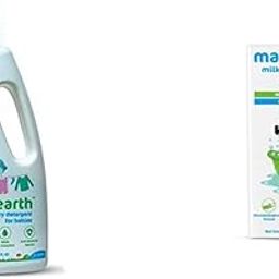 Mamaearth's Plant Based Baby Laundry Liquid Detergent, with Bio-Enzymes and Neem Extracts, 1L & Milky Soft Bathing Bar for Babies with Oats, Milk & Calendula – 75g x 2-image-52