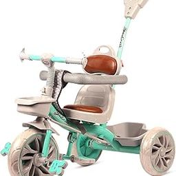 Babycrush R1 Leather Cusion Grey DLX Tricycle for Kids 2-5 Years - Sea Green-image-71