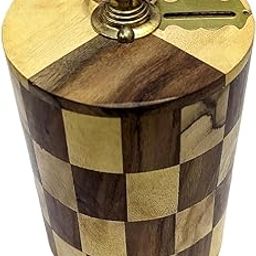 S F ENTERPRISES Wodden Money Bank Box, Piggy Bank, Beautiful Wooden Round Shape Money Bank for Kis & Adults-image-82