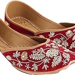 Ruby ROS Casual Mojris/Punjabi Juttis (Leather Slip-Ons/Flats) forWomen-image-51