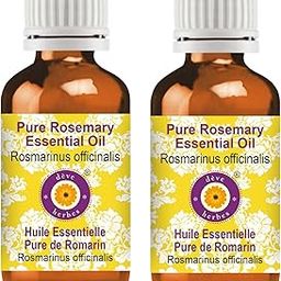 Deve Herbes Rosemary Essential Oil (Rosmarinus officinalis) for Healthy Hair Pure | Non-Sticky | Non-greasy | Lightweight | Men & Women | All Skin Types | Steam Distilled | 15ml X 2-42