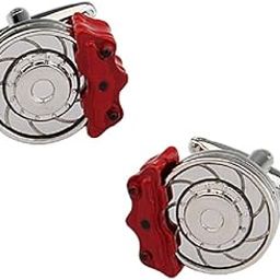Brake Disc & Red Brake Caliper Racing Sports Car Auto Cufflinks in a Presentation Gift Box & Polishing Cloth-image-56